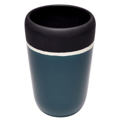 Vase Sicilia céramique bleu / H 20 cm - Maison Sarah Lavoine