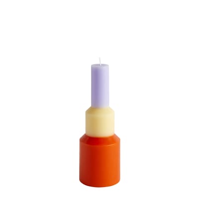 Bougie Pillar Medium cire orange / Ø 9 x H 25 cm - Hay