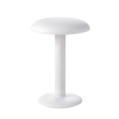 Lampe sans fil rechargeable Gustave LED métal blanc / Ø 16 x H 23 cm - Flos