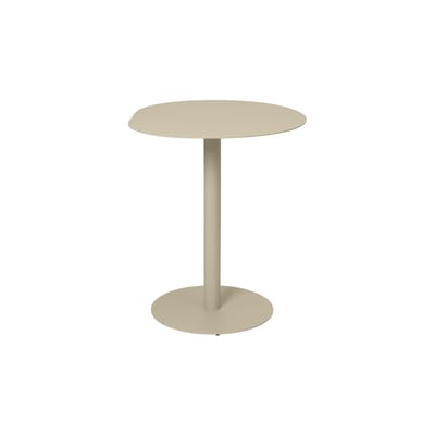 Table ronde Pond Café OUTDOOR métal beige / Ø 64 cm - Forme asymétrique - Ferm Living