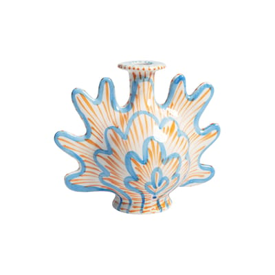 Vase Shellegance Large céramique bleu / Bougeoir - L 21 x H 17 cm - & klevering
