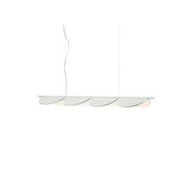 Suspension Almendra Linear S4 métal blanc / LED - L 166,5 cm / 4 diffuseurs orientables - Flos