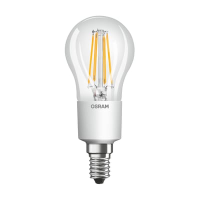 Ampoule LED E14 dimmable verre transparent / Sphérique claire - 4,5W=40W (2700K, blanc chaud) - Osram