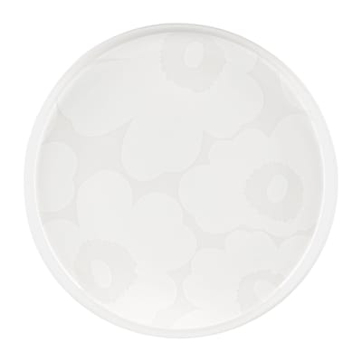 Assiette à dessert Unikko céramique blanc / Ø 20 cm - Marimekko