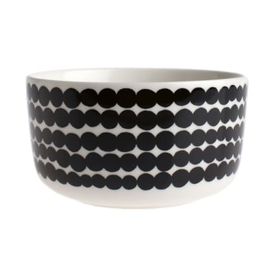 marimekko - bol bols en céramique, porcelaine émaillée couleur noir 13 x 7 cm designer maija louekari made in design