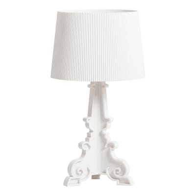 Lampe de table Bourgie plastique blanc / Version mate - H 68 à 78 cm - Ferruccio Laviani, 2004 - Kar
