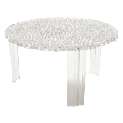 Table basse T-Table Basso plastique transparent / Ø 50 x H 28 cm - Kartell