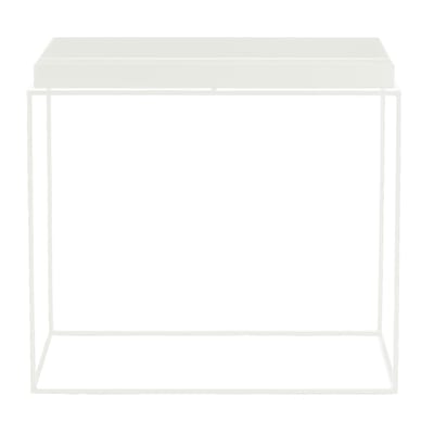 Table basse Tray métal blanc / H 50 cm - 60 x 40 cm / Rectangulaire - Hay