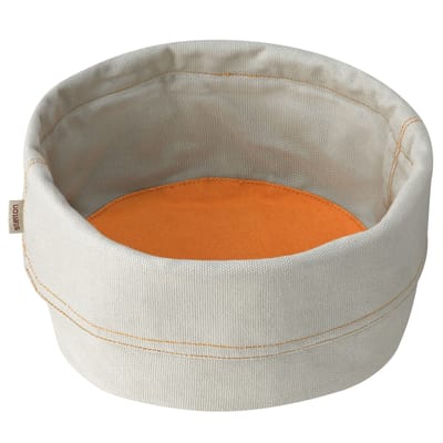 stelton - corbeille à pain bread bag en tissu, coton biologique couleur gris 22.89 x 23 cm designer klaus rath made in design