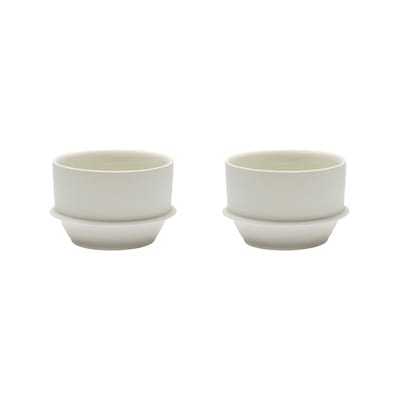 serax - tasse à café dune en céramique, porcelaine couleur blanc 9 x 6 cm designer kelly wearstler made in design