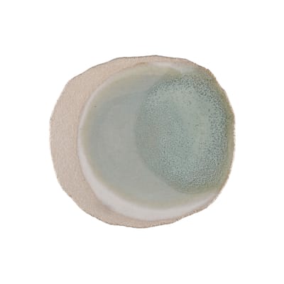 jars céramistes - assiette wabi en céramique, grès émaillé couleur vert 20.8 x 4 cm made in design