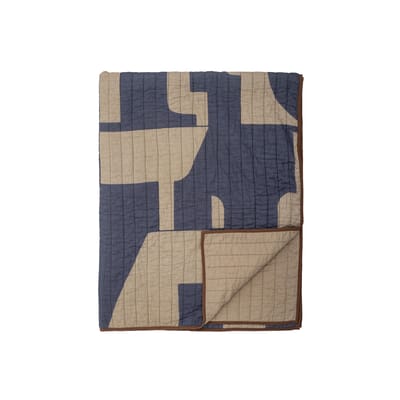 bloomingville - plaid plaids en tissu, coton couleur bleu 20 x 10 cm made in design