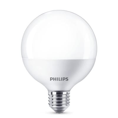 Ampoule LED E27 Globe dépolie verre blanc / 9,5 W (60 W) - 806 lumen - Philips