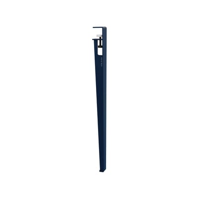 Pied métal bleu avec fixation étau / H 75 cm - Pour créer table & bureau - TIPTOE