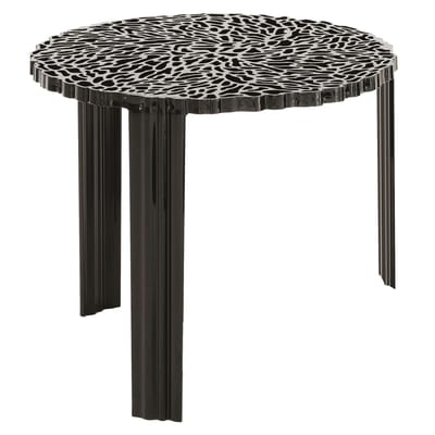 Table basse T-Table Alto plastique noir / Ø 50 x H 44 cm - Patricia Urquiola, 2006 - Kartell
