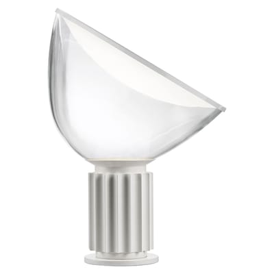 Lampe de table Taccia LED verre blanc / H 64,5 cm - Castiglioni, 1962 - Flos