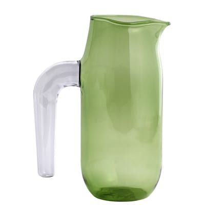 hay - carafe jug en verre, verre borosilicaté couleur vert 21.69 x 20.5 cm designer jochen holz made in design