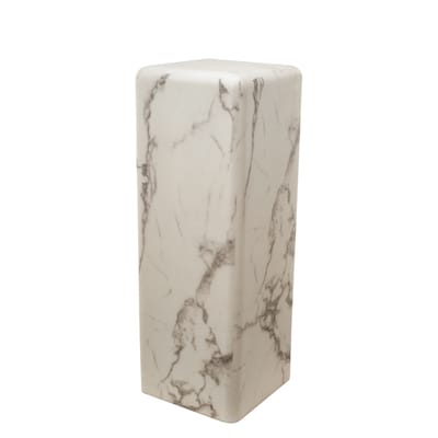 Table d'appoint Marble look Large matériau composite blanc / H 91 cm - Effet marbre - Pols Potten