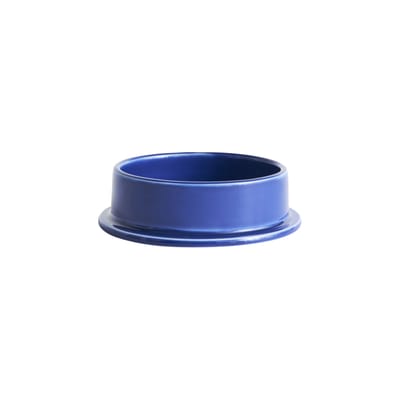 Bougeoir Column Large céramique bleu / Pour bougie bloc - Ø 12,8 cm - Hay