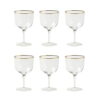 bitossi home - verre à vin vaisselle en verre, soufflé couleur transparent 39.15 x 13.3 cm made in design