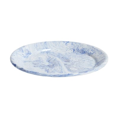 hay - assiette soft ice en métal, acier émaillé couleur bleu 18.17 x cm made in design