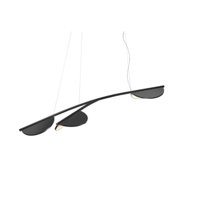 Suspension Almendra Organic S3 Y Short métal gris noir / LED - L 161,13 cm / 3 diffuseurs orientable