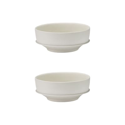 Bol Dune Small céramique blanc / By Kelly Wearstle - Ø 19 x H 8 cm / Set de 2 - Serax