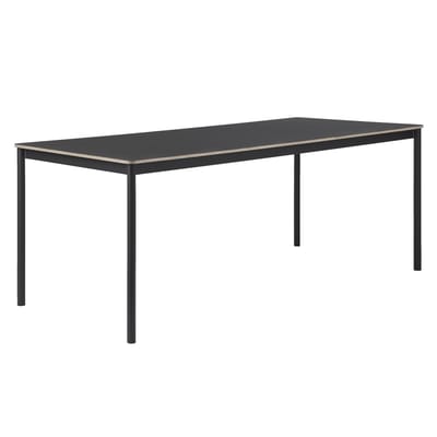 Table rectangulaire Base bois noir /190 x 85 cm - Muuto