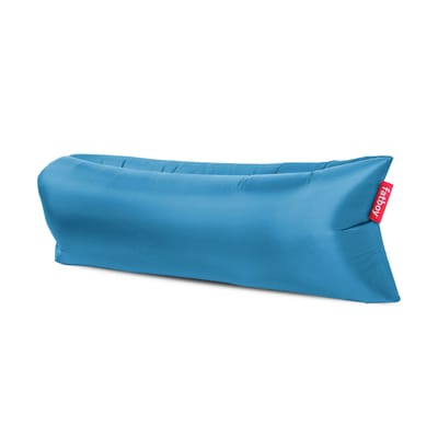 Pouf d'extérieur gonflable Lamzac 3.0 tissu bleu / L 200 cm - Polyester - Fatboy
