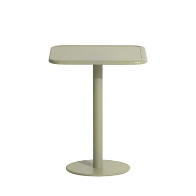 Table carrée Week-End métal vert / Bistrot - Aluminium - 60 x 60 cm - Petite Friture