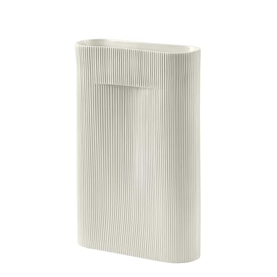 Vase Ridge Large céramique blanc / H 48 cm - Muuto