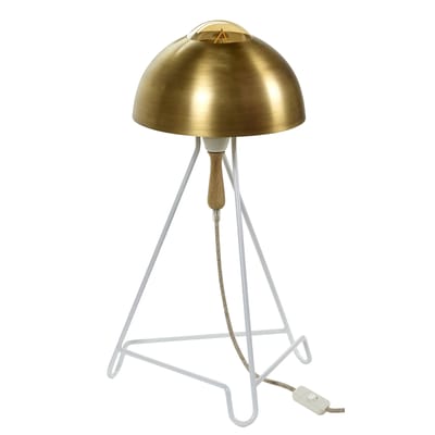 Lampe de table Studio Simple blanc or métal - Serax