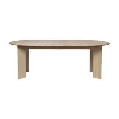 Table à rallonge Bevel bois naturel / 2 rallonges - Ø 117-217 x 117 cm - Ferm Living