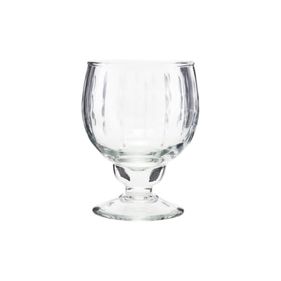 house doctor - verre à vin blanc vintage en verre, ciselé couleur transparent 13.39 x 12.5 cm made in design