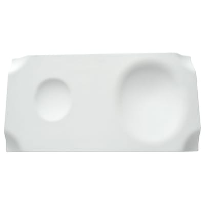 cookplay - plateau jomon en céramique, porcelaine mate couleur blanc 33.02 x 2 cm designer ana roquero made in design