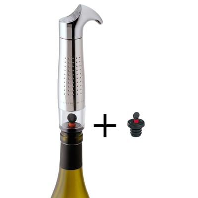Pompe à vide d'air Gard'vin On/Off Métal plastique métal / + 2 bouchons hermétiques - L'Atelier du V