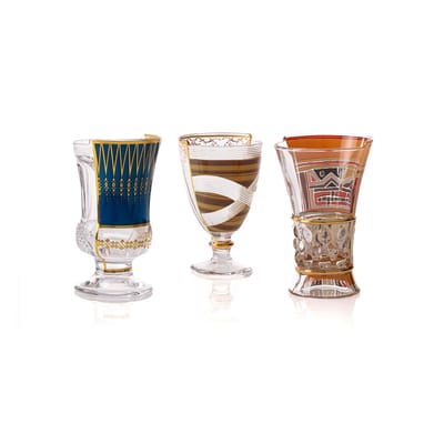 Verre à cocktail Hybrid - Pannotia verre multicolore / Set de 3 - 330 ml / H 15 cm - Seletti