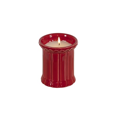 Bougie parfumée Carrousel céramique rouge / Ø 9 x H 10 cm - Maison Sarah Lavoine