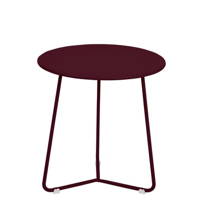 fermob - table d'appoint cocotte en métal, acier peint couleur violet 41.6 x 36 cm designer studio made in design