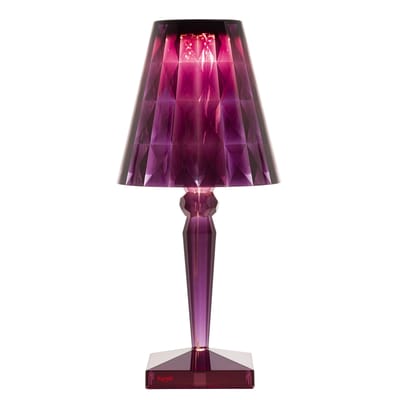 Lampe de table Big Battery LED plastique violet / H 37 cm - Sur secteur - Kartell