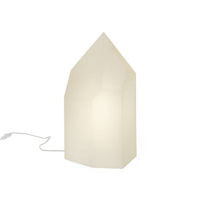 Lampe de table Kristal plastique blanc / Ø 36 x H 50 cm - Slide