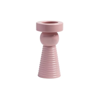 Vase Stack céramique rose / Ø 9.5 x H 19 cm - & klevering