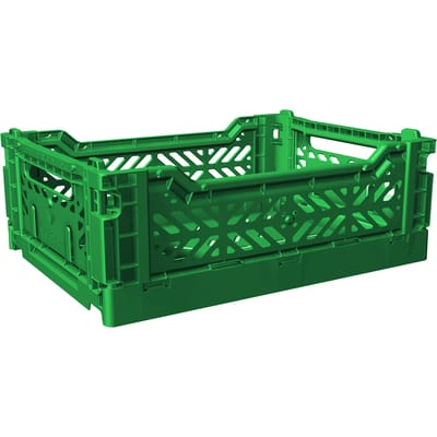aykasa - casier de rangement en plastique, polypropylène couleur vert 40 x 30 14 cm designer made in design