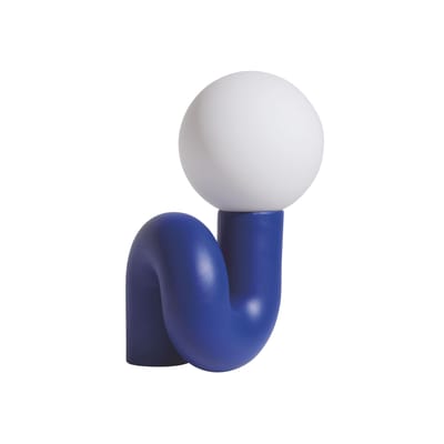 Lampe de table Neotenic LED Grande céramique bleu / L 34 x H 51 cm - Petite Friture