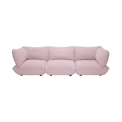 Canapé droit Sumo Grand tissu rose / 4 places - L 301 cm - Fatboy