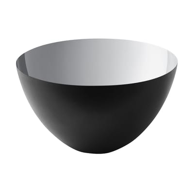 Saladier Krenit noir argent métal / Ø 25 x H 14 cm - Normann Copenhagen