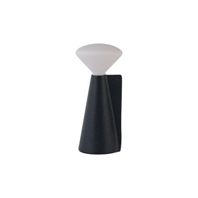 Lampe sans fil rechargeable Mantle métal noir / Ø 8 x H 18 cm - TALA