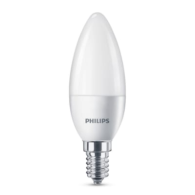 Ampoule LED E14 Flamme Dépolie verre blanc / 4W (25W) - 250 lumen - Philips