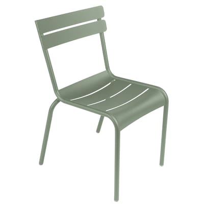 Chaise empilable Luxembourg métal vert / Aluminium - Fermob