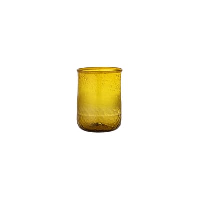 bloomingville - verre verres & carafes en verre, recyclé couleur jaune 7 x 11 cm made in design